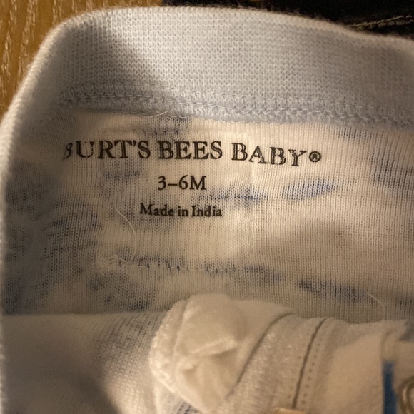 Bundle of Burt's Bees Blue and White Onesies - Picture 2 of 3